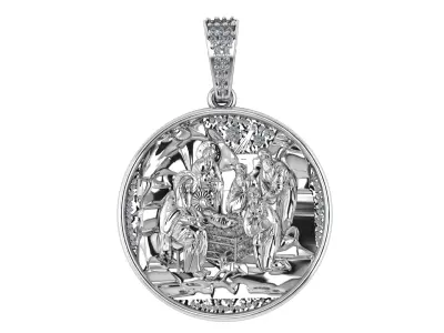 MARY AND JESUS FAMILY PENDANT 3D PRINTABLE MODEL 3D print model