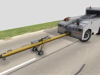 TLD TMX-150 Push back apron tractor Low-poly 3D model