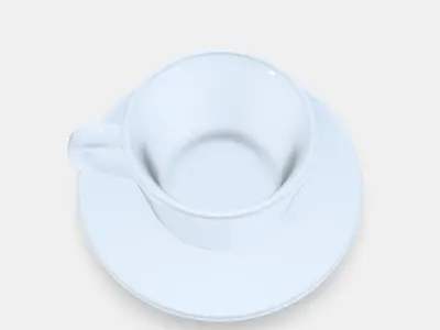 IKEA 365 Cup with saucer Low-poly 3D model