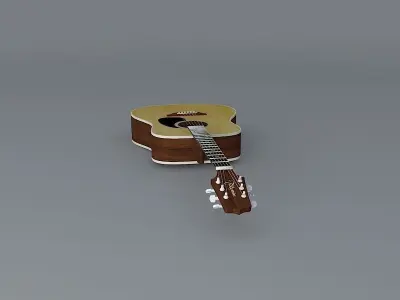 Takamine dreadnought acoustic guitar Free 3D model