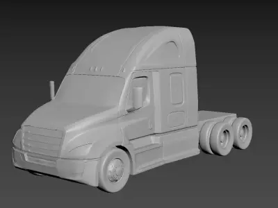 Freightliner Cascadia on a small scale 3D print model