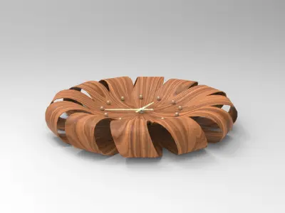 Brisa Wall Clock Low-poly 3D model
