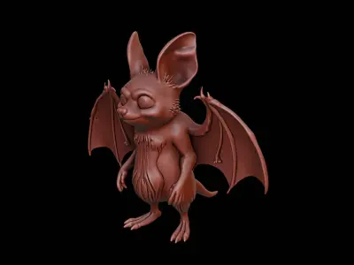Bat Animal Sculpture 3D print model buy