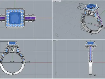ring code 146 3D print model