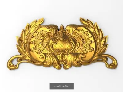 4 carved frames set 3D Model Collection