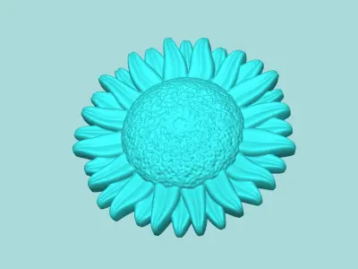 Sunflower 14 - Silicone Mold Maker - Template 3D print model