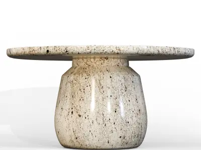 Marble Stone Coffee Table Low-poly 3D model