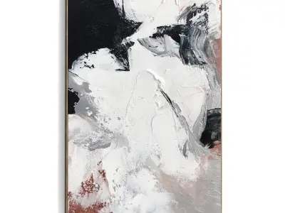 Plaster Two Photo Frame 500 Low-poly 3D model