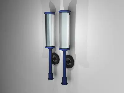 Light Collection square lamp with Low-poly 3D model