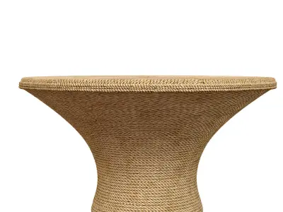 Woven rope coffee table 3D model