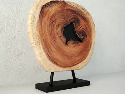 Wooden Decoration on Stand 3D model