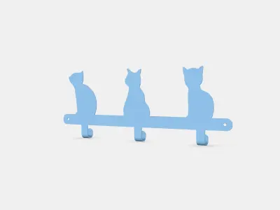 BARNDROM Hanger with 3 hooks Low-poly 3D model