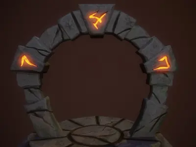 Stylized Portal V1 Free low-poly 3D model