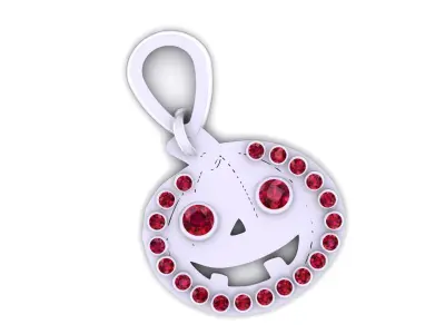 PUMPKIN FACE PENDANT 3D PRINTABLE MODEL  3D print model