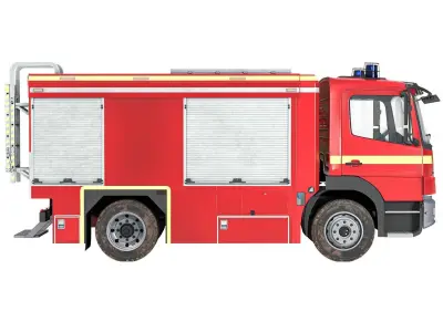 Mercedes-Benz Atego Firetruck Low-poly 3D model