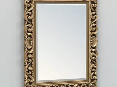 Rectangle mirror frame 006 3D model