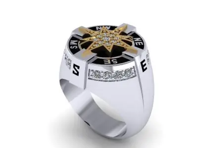 Compas  Ring  3D print model