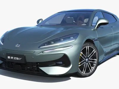 2025 BYD Denza Z9 GT E3 Hybrid with interior model 3D model