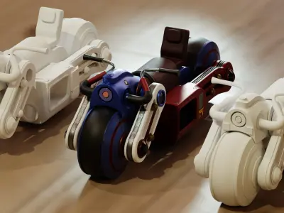 3D Printable Futuristic Bike Mode 3D print model