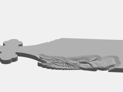 funerary monuments with angel 3D model