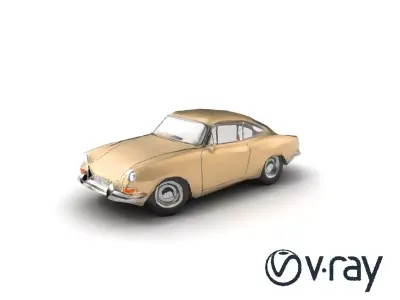 Classic European Coupe 1960s Elegance model pack Low-poly 3D model