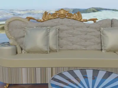 Sofa Super Classic 3d Model 3D model