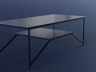 Archviz Table pack Low-poly 3D model