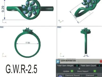 Ring Lot 54 pis 3D print model