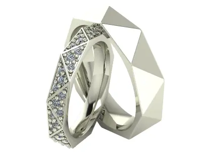 Wedding Rings Graff 3D print model