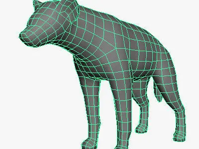 Low Poly Hyena dog Low-poly 3D model