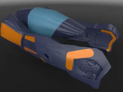 Universal ship-3-pak-1 Low-poly 3D model