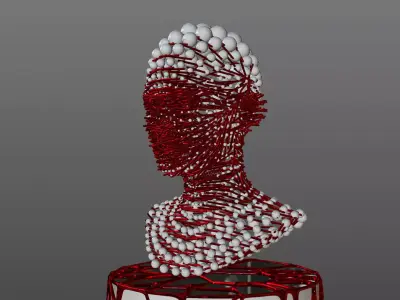 Vortex Pearl Statue Sculpture 3D 3D model