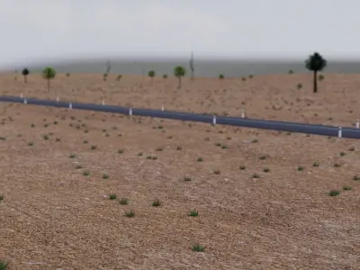 Desert square Free low-poly 3D model