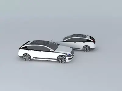 Car Panthere NEG 0.12 Free 3D model