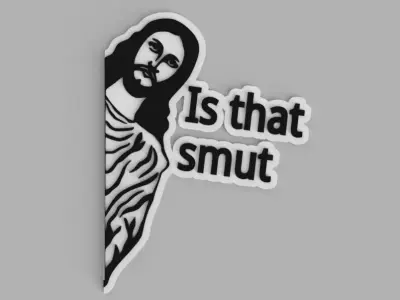 Jesus Is that smut Logo Picture Wall Free 3D print model