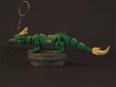 Hebi Yokai Snake Dragon - Figure decorative and keychain 3D print model