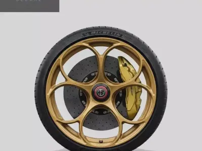 Alfa Romeo Giulia Quadrifoglio Wheel  Printable Model 3D print model