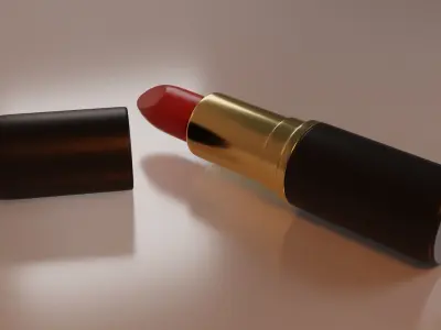 Red Lipstick - Free 3D Model with 2K Texture Free low-poly 3D model