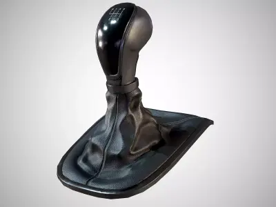 6 Speed Manual Gearshift Low-poly 3D model