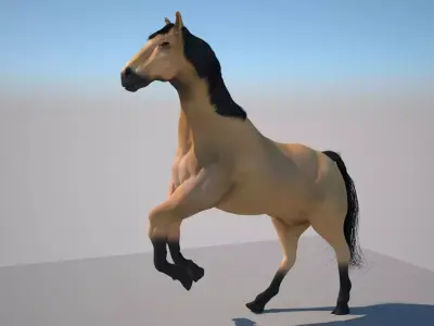 3D Horse Model Low-poly 3D model