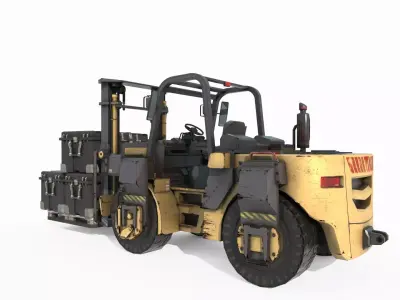 Future science fiction engineering forklift 3D model