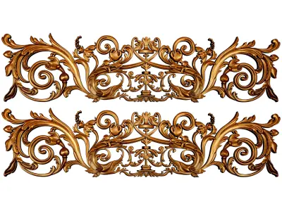 Collection of classical ornaments 01 3D model