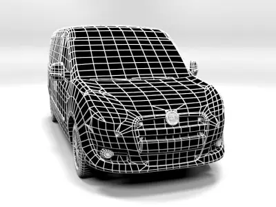 FIAT DOBLO CARGO LONG LOWPOLY Low-poly 3D model