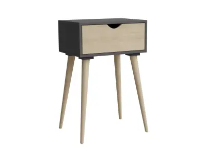 Modern Flair Single Drawer End Table Low-poly 3D model