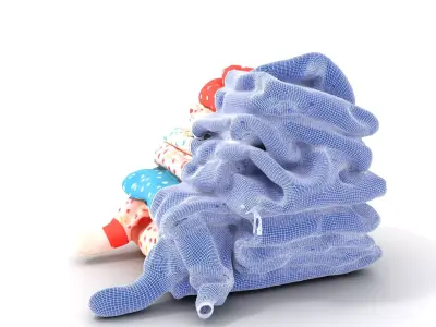 Colorful Polka Dot Fabric model pack Texture