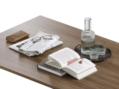 coffee table decor set002 3D model