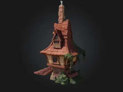 Enchanted Cottage  Whimsy Dwelling of Magic and Mystery 3D model