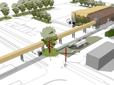 Waste treatment plant 3D model