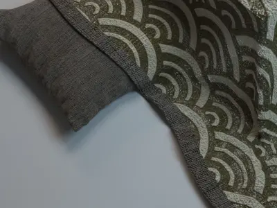 kotatsu low pillow japan wooden decoration Texture table  Low-poly 3D model