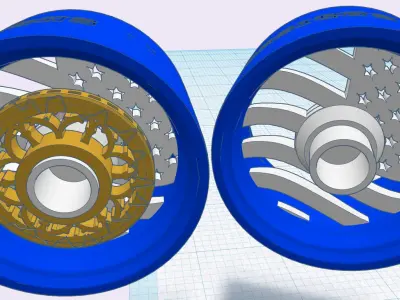 Patriot Rims 1-25th scale 3D print model